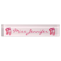 Personalised Dance Pink Ballet Toe Shoes Teacher
