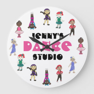 Personalised Dance Studio Teacher Ballet Tap Jazz Large Clock