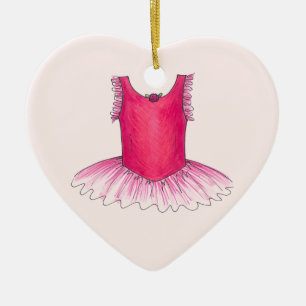 Personalised Dance Teacher Pink Ballet Tutu Ceramic Ornament