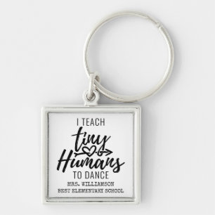 Personalised Dance Teacher Script Typography Key Ring