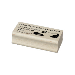 Personalised Dance Teacher Studio Tap Shoe Rubber Stamp