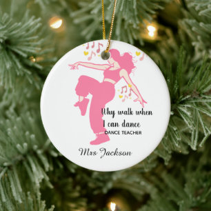 Personalised Dance Teacher, teacher's appreciation Ceramic Ornament