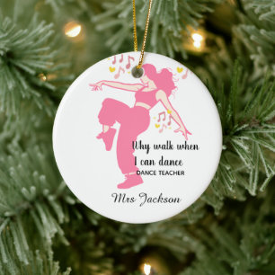 Personalised Dance Teacher, teacher's appreciation Ceramic Ornament