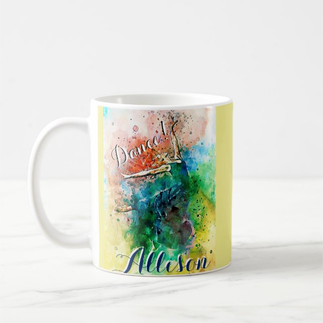 Personalised dancer  coffee mug (Left)
