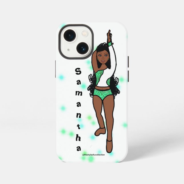 Personalised Dancer iPhone / iPad case Green Spark (Back)