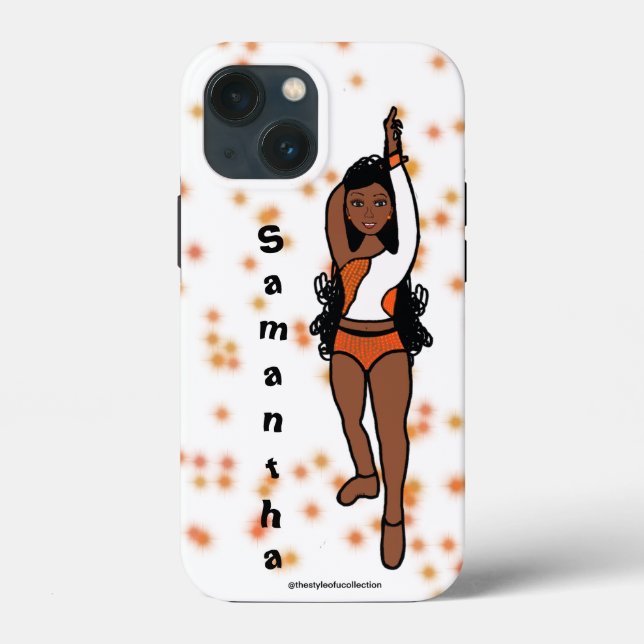 Personalised Dancer iPhone  iPad case Orange Spark (Back)