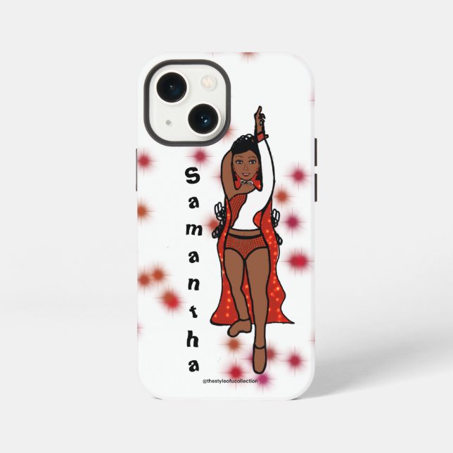 Personalised Dancer iPhone  /iPad case Red Cape (Back)