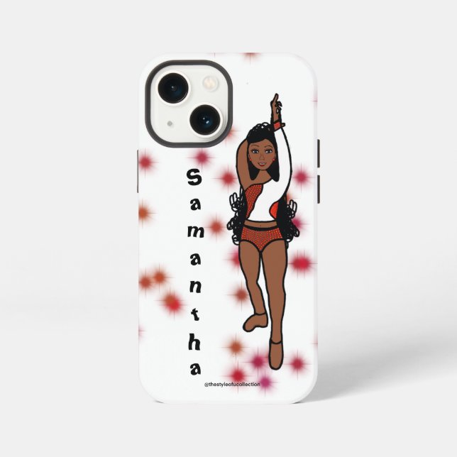 Personalised Dancer iPhone  /iPad case Red Spark (Back)