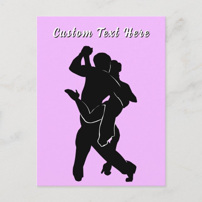  Personalised Dancers Greeting Card Custom Text (Front)