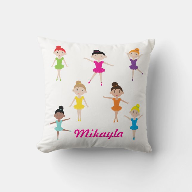 Personalised Dancing Ballerina Pillow (Front)