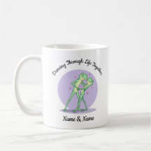 Personalised Dancing Frog Couple Mug