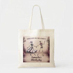 Personalised Dancing Skeletons Halloween Tote Bag