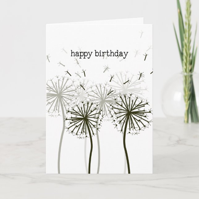 Personalised Dandelion Birthday Card (Front)