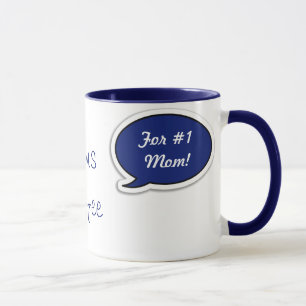 Personalised Dark Blue Speech Bubble Mug