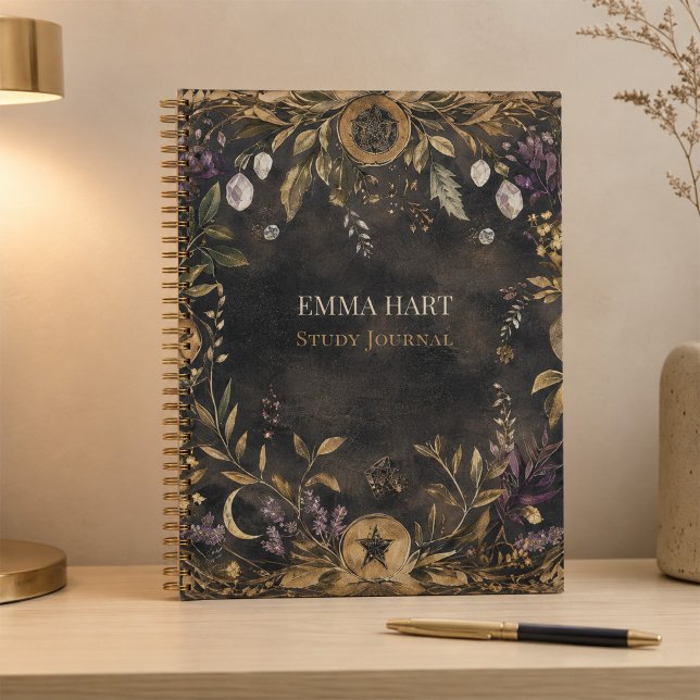 Personalised Dark Botanical Witchy Study Journal (Personalized Dark Botanical Witchy Study Journal)