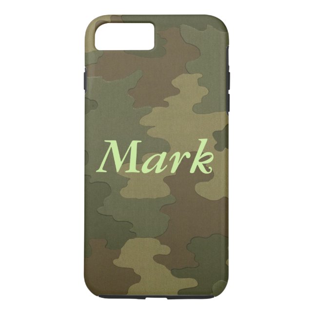 Personalised Dark Camouflage iPhone 7 Case (Back)