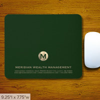 Personalised Dark Green Gold Business Monogram
