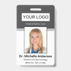 Personalised Dark Grey  Doctor Photo Identity