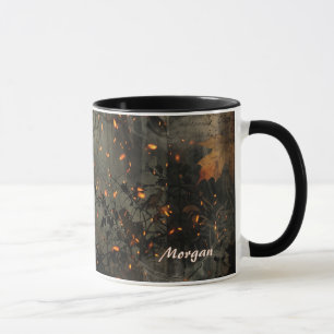 Personalised Dark Vintage Forest Embers Gothic Fal Mug