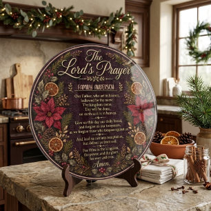 Personalised Dark Wood Christmas Lord’s Prayer Cutting Board