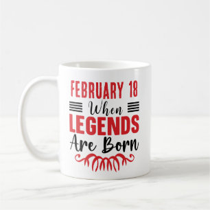 Personalised Date Birthday Legends Are Born Coffee Mug