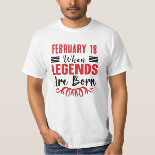 Personalised Date Birthday Legends Are Born T-Shirt
