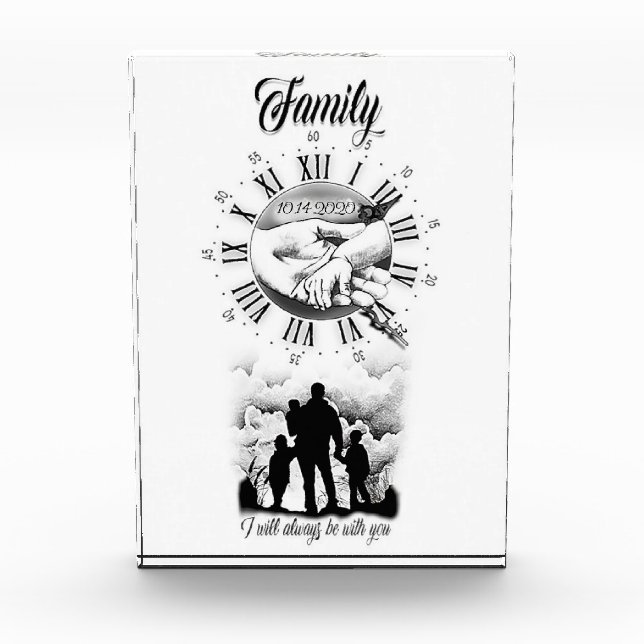 Personalised Date In Memory  Photo Block (Front)