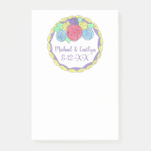 Personalised Date Wedding Cake Favour Post Its Post-it Notes