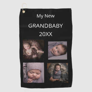 Personalised Dated My New GRANDBABY Golf Towel