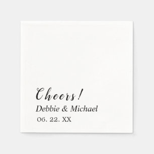 Personalised Dated White Paper Napkin