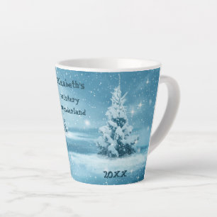 Personalised Dated Wintery Wonderland Latte Mug
