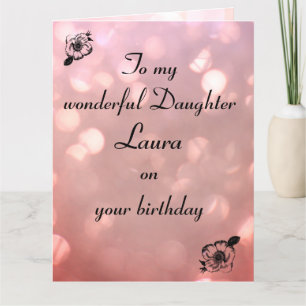 Personalised Daughter Birthday Card