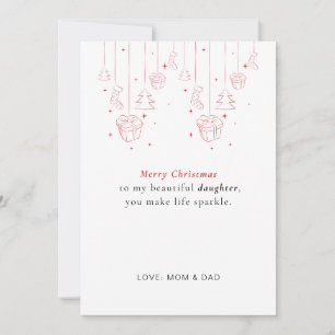 Personalised Daughter Christmas Card