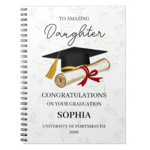 Personalised Daughter Graduation Keepsake  Notebook
