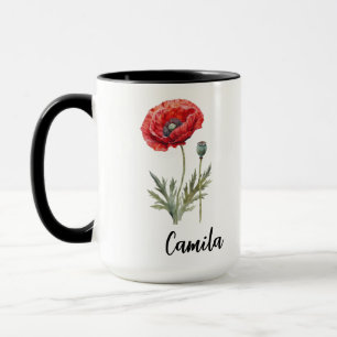 Personalised Daughter Mug, Flower Design, Birthday Mug