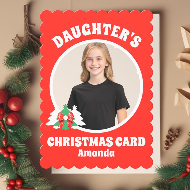 Personalised Daughter's Photo Christmas Holiday Card (Creator Uploaded)