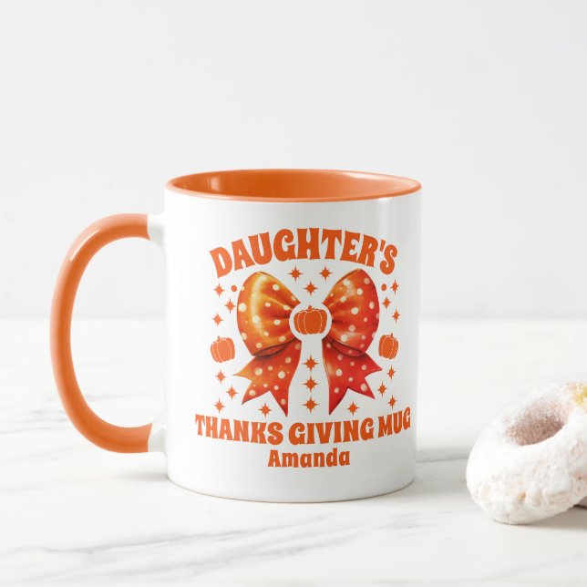Personalised Daughter's Thanksgiving  Mug (With Donut)