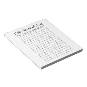 Personalised Debt Snowball Tracker Notepad