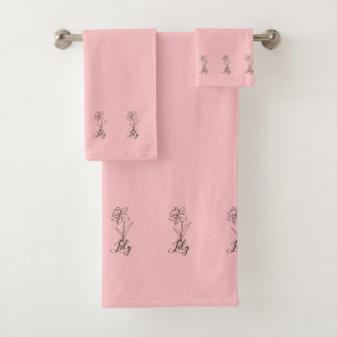 Personalised December Narcissus Birth Flower Gift Bath Towel Set