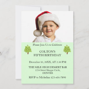 Personalised December Photo Boy Birthday Card