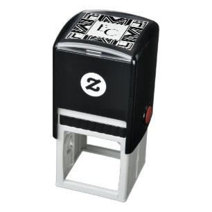 Personalised Deco Era Monogram Self-inking Stamp