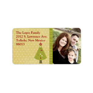 Personalised Decorated Christmas Mailing Label