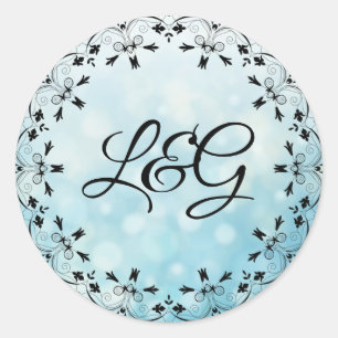 Personalised Decorative Blue Initial Sticker