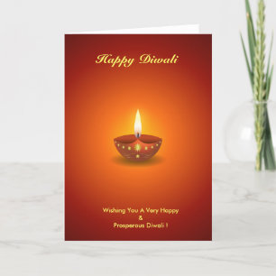 Personalised Decorative Glowing Diwali Lamp Card