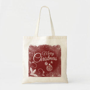 Personalised Decorative Merry Christmas Swirl Tote Bag