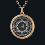Personalised Decorative Monogram Design Gold Plated Necklace<br><div class="desc">Personalised Decorative Monogram Design</div>