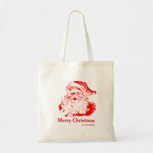 Personalised Decorative Santa Christmas Gift Tote Bag