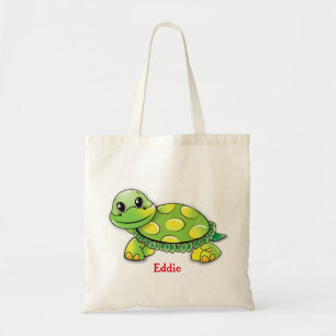 Personalised Decorative Turtle Funny Green Tote Bag
