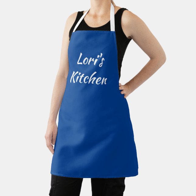 Personalised Deep Blue Apron (Insitu)