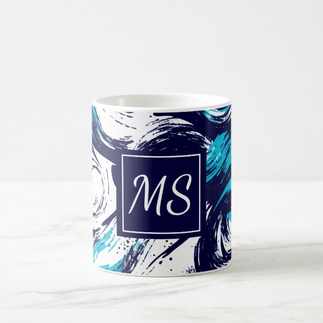 Personalised Deep Ocean Print Coffee Mug (Center)